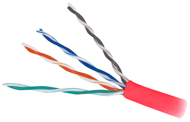 TRISTATE - Cable Cat 5e 4 PR 1000&#39; PVC Red PB