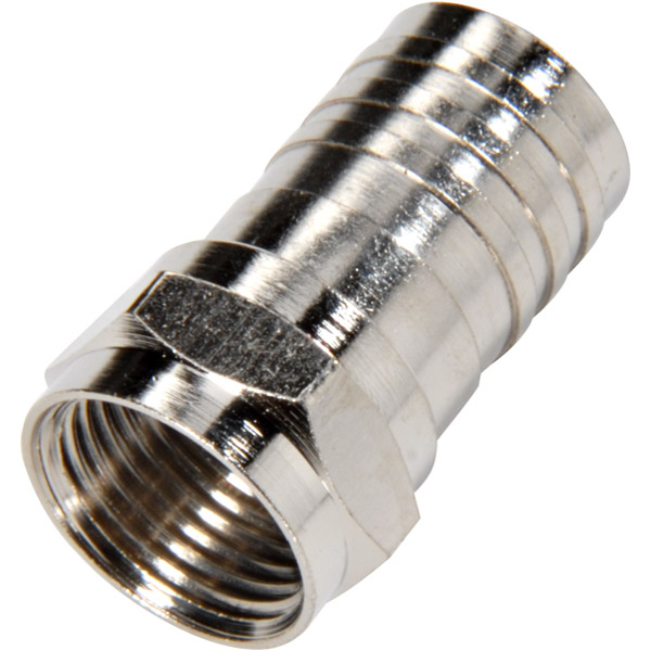 TRISTATE | Connector F Crimp On RG6 Long Barel 100 Pk