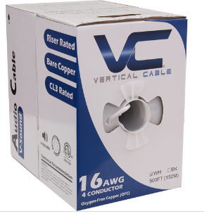 Vertical Cable | 16/4 STR OAS CMR 500 FT WHITE