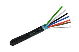 Vertical Cable - Shielded, 22AWG, 6 Conductor Stranded,
