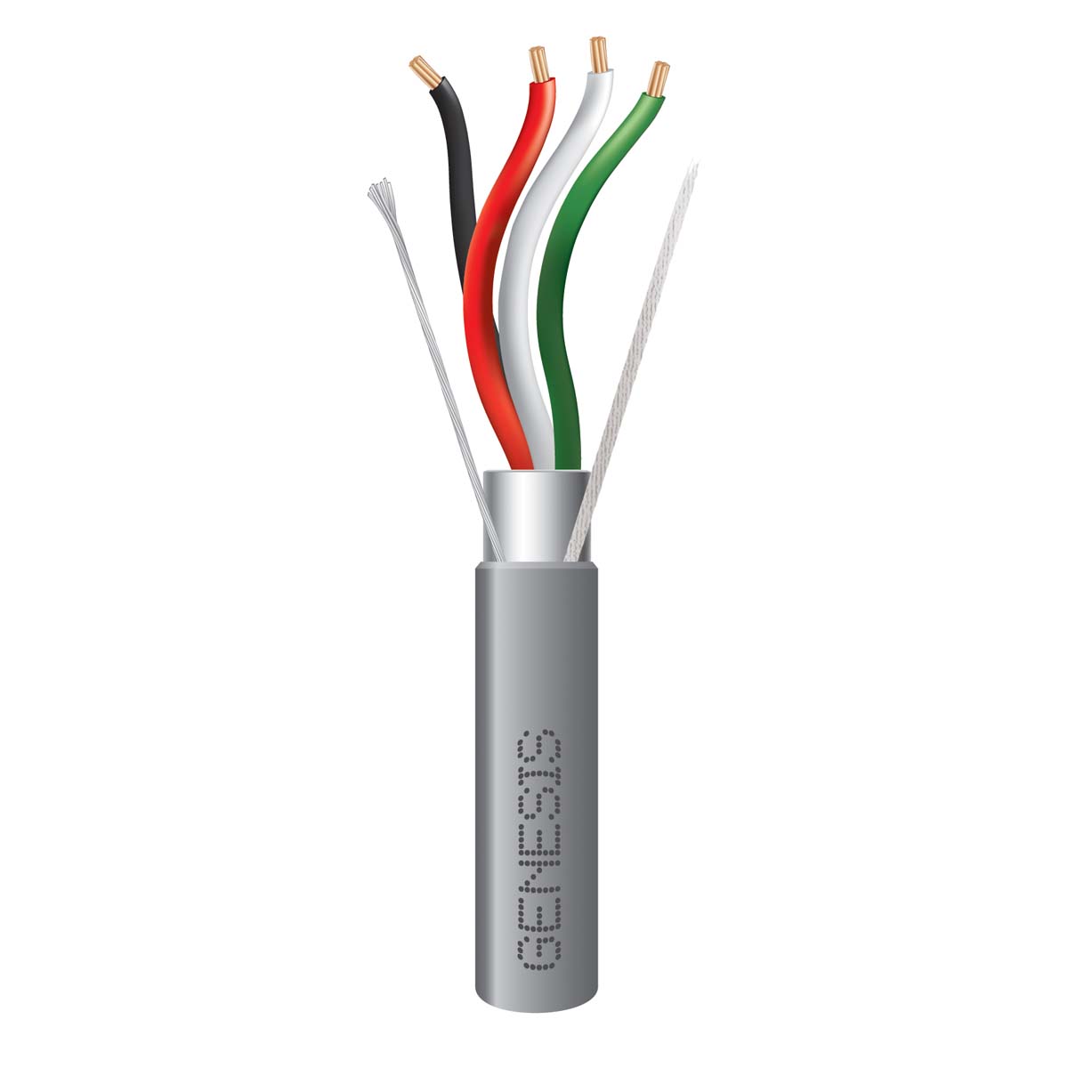 GENESIS CABLE | Cable 18/4 STR OAS 1000&#39; PB Gray Riser Rated