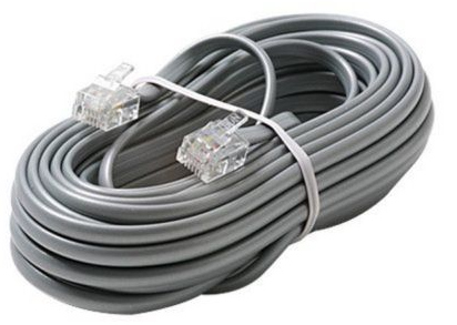 LIONBEAM | Line Cord 6P4C 7&#39; Silver