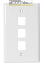 SCP | FACEPLATE, CLASSIC 3 PORT 1G WHITE 10 PK