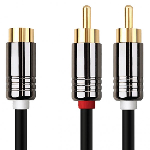 CALRAD | Y Cable 1 RCA Female - 2 RCA Male