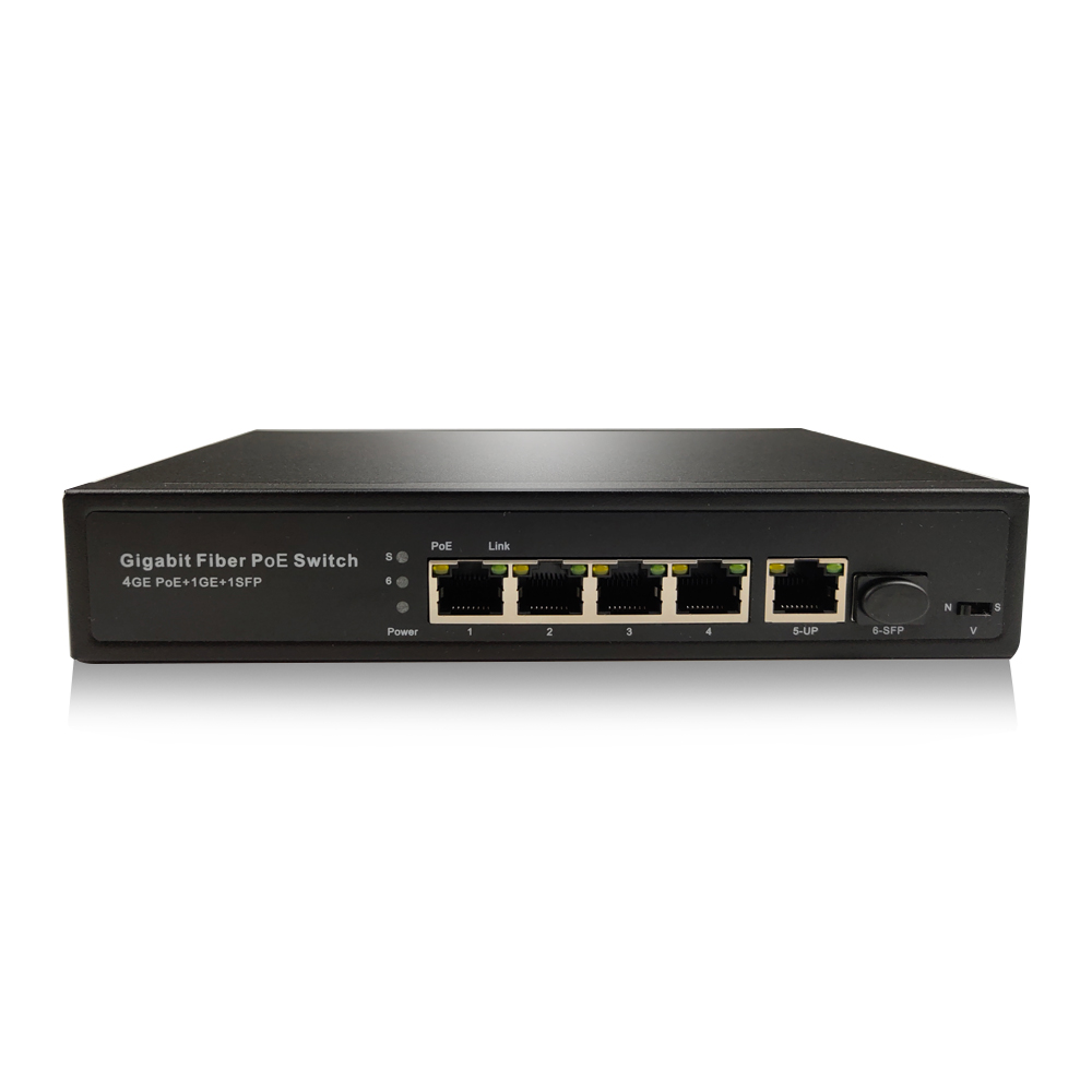 LIONBEAM | Switch 4 Port Gigabit PoE With 1 GE+ 1 SFP