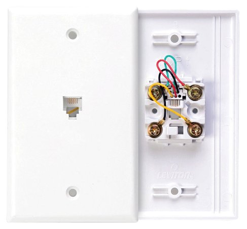 Leviton | Jack Wall Plate W/1 6P4C Jack White