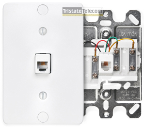 Leviton | Jack Wall Phone 6P4C Screw Terminal Whit