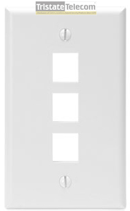 Leviton | Faceplate 3 Port White Single Gang