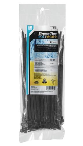 Gardner Bender | Tie Wraps 8&quot; Bk D/Lock 100PK Extreme