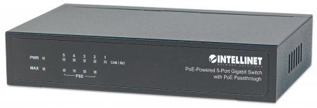 INTELLINET | Switch 5 Port
Gigabit PoE Powered &amp; Pass