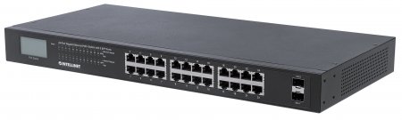 Network Switch 24 Port Gigabit  PoE+ 370 Watt LCD