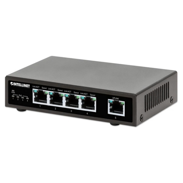 INTELLINET | Switch 5 Port
Gigabit PoE + 62W