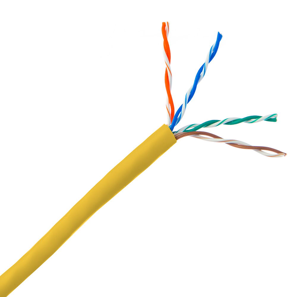 WAVENET - Cable Cat 6e 4 PR 1000&#39; PVC YELLOW