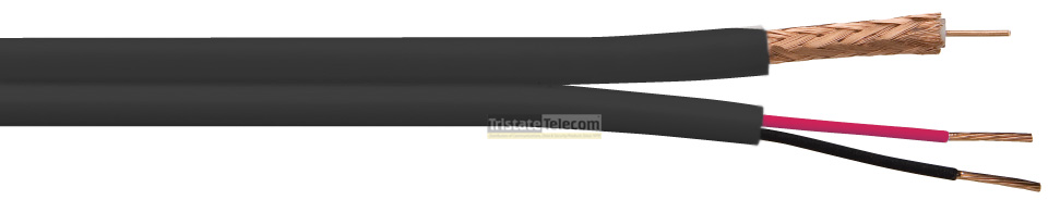 LIONBEAM | Cable RG59 W/18/2
PVC 500&#39; RIB Black