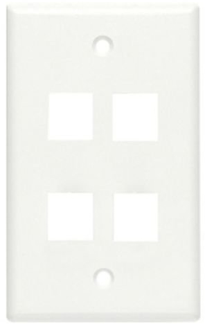 FACEPLATE, CLASSIC 4 PORT 1G WHITE 10 PK