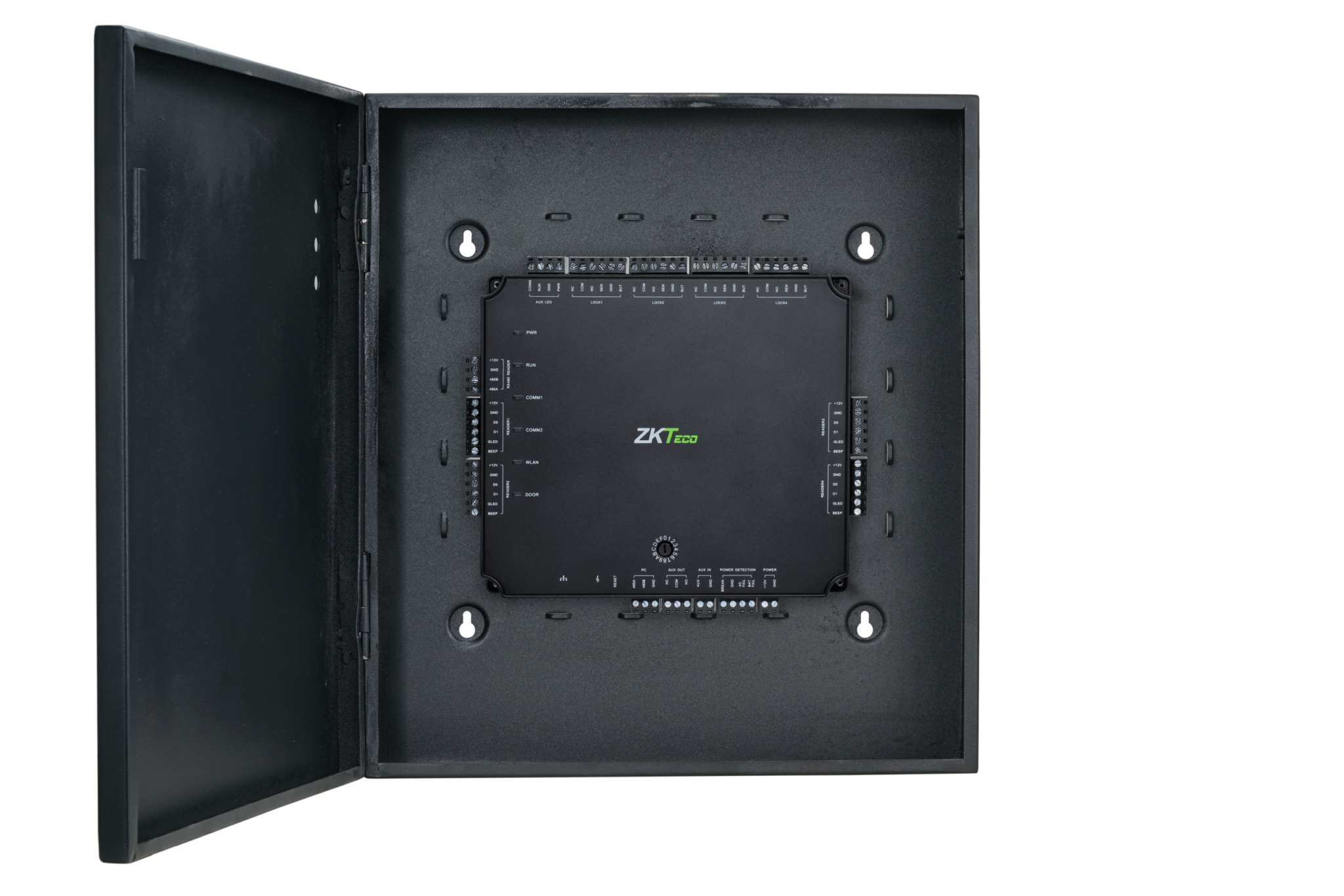 ZKTeco | Access Control 4 Door Cabinet &amp; Power Supply