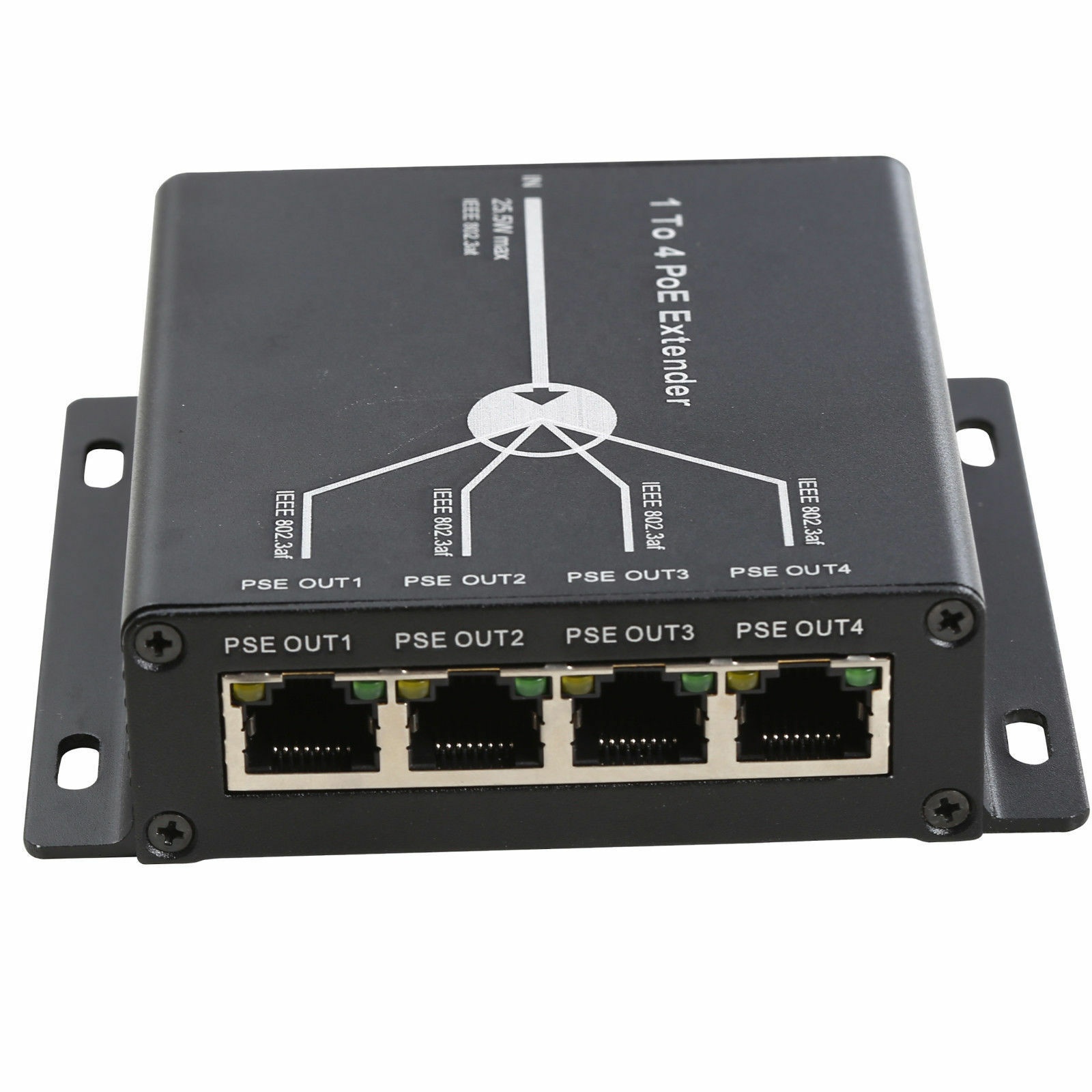 POE Extender Switch 4 Port 10/100Mbps PoE Up tp 393 FT