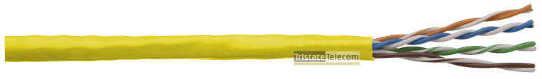 SCP - Cable Cat 5e 4 PR 1000' PVC Yellow PB