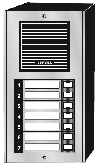 LEEDAN | Door Panel 7 Button Auminum Surface Moun