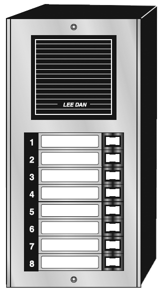 TEKTONE | Door Panel 8 Button Auminum Surface Moun