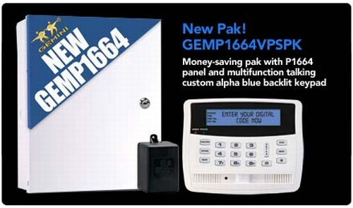 NAPCO | Panel 1664 GEM-DK1CA Keypad, XMFR 64 Zon