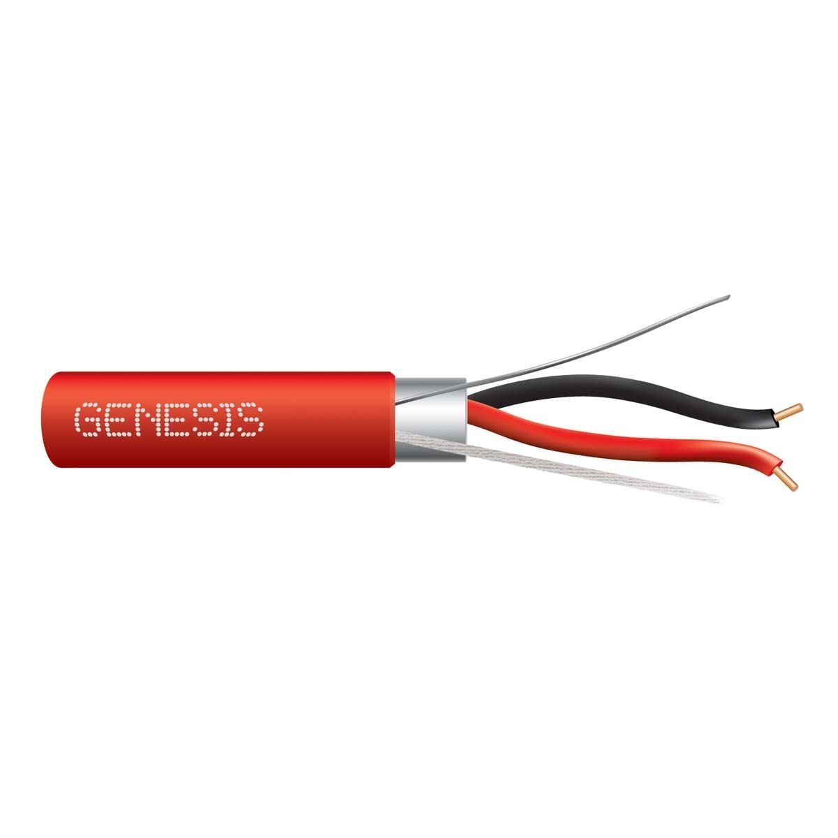 GENESIS CABLE - Cable 14/2 SOL OAS FPLP 1000&#39; REEL Red CMP
