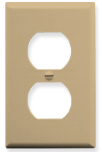 FACEPLATE, CLASSIC, DUPLEX, 1G IVORY