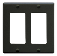 ICC | FACEPLATE, DECOREX, 2-GANG, BLACK