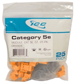 ICC | INSERT CAT 5e ORANGE 25 Pack