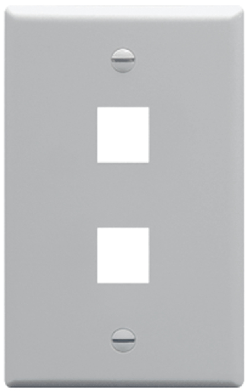 ICC | FACEPLATE, CLASSIC, 2
PORT, 1G GRAY