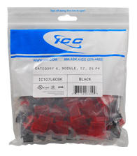 ICC - INSERT CAT 6 BLACK 25 Pack