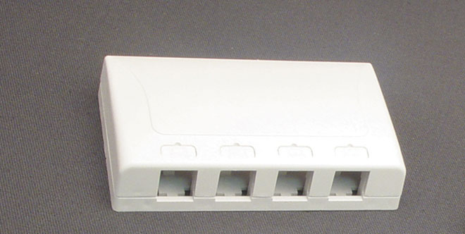 ICC | Surface Mount Keystone 4 Port White