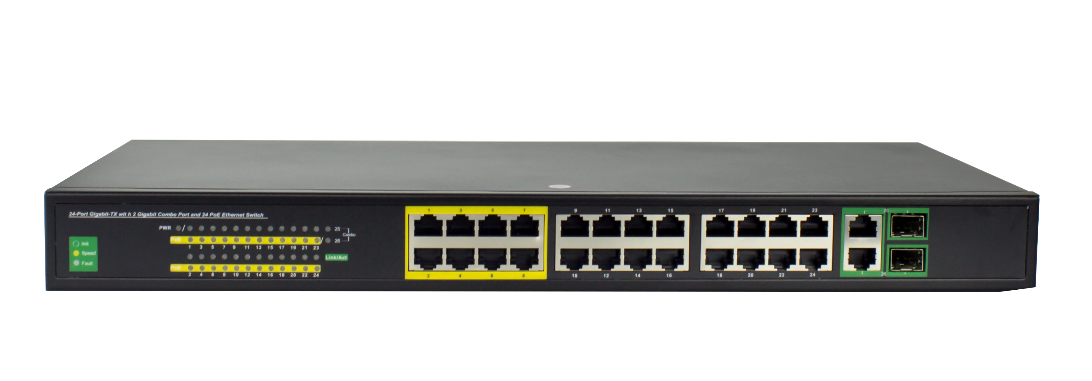 Switch 24 Port Gigabit PoE, 2  SFP 400W Rackmount