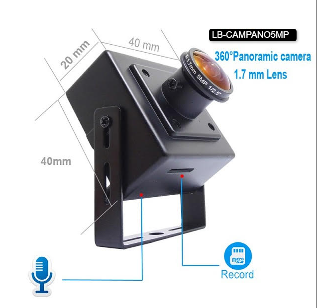 LIONBEAM | Camera IP 5MP Mini Panoramic WIFI, Audio, SD card