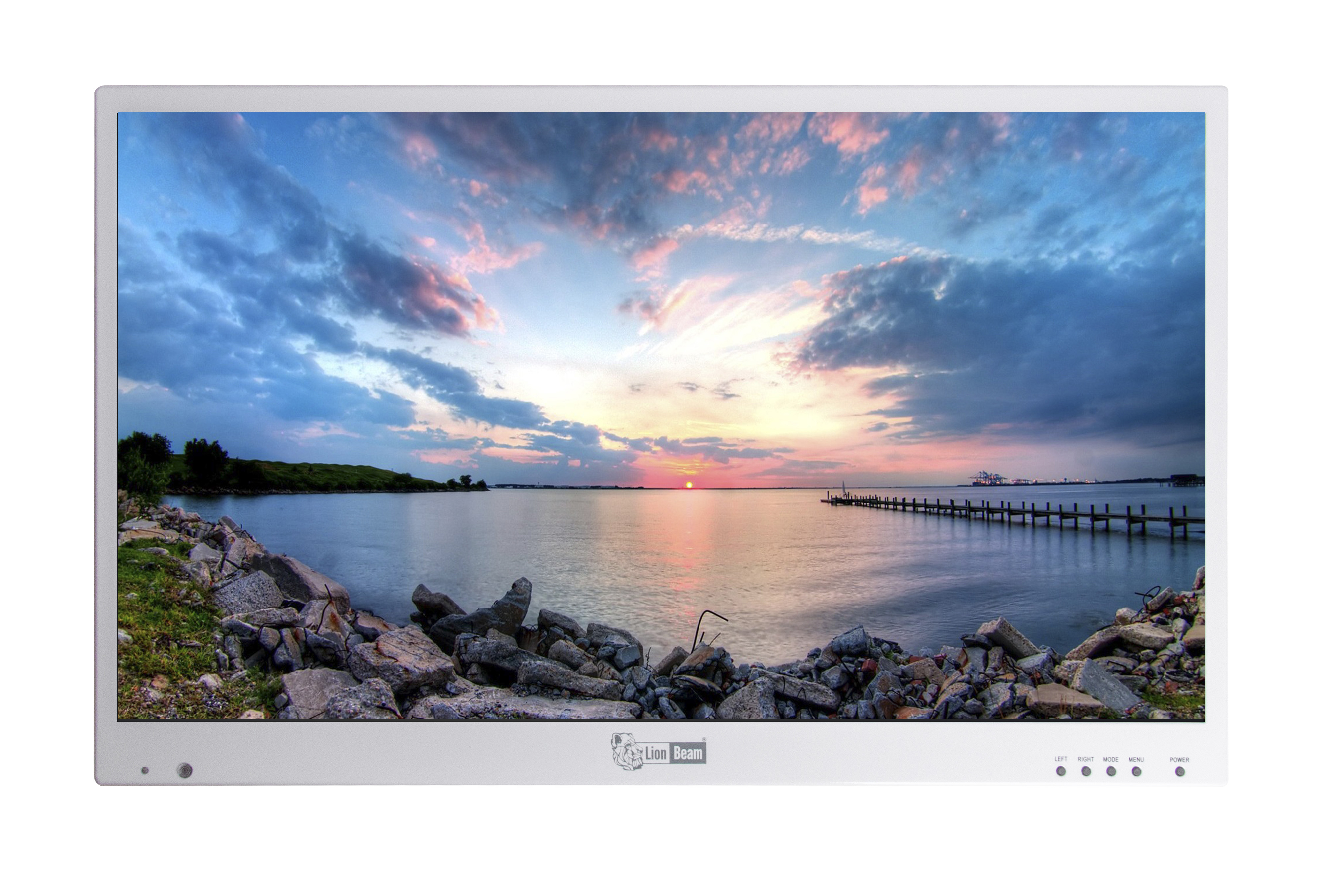 LIONBEAM - Monitor 21" LED White 1920X1080 HDMI,VGA,BNC