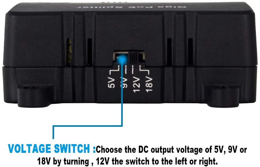 PoE Power Splitter 5/9/12/18V
Selectable 25W