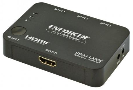 Seco Larm | HDMI Switch 3X1 W/Remote &amp; IR Control 4K