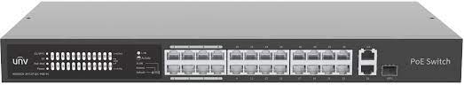 UNV | Switch 24 Ports 10/100 PoE 2 GE Uplink ports 370 Watt