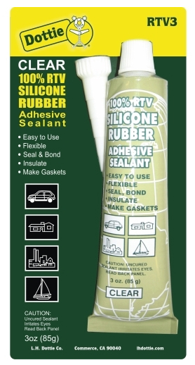 DOT | Silicone Sealant Clear
3OZ Tube UL