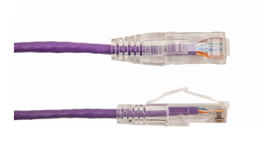 Vertical Cable | Patch Cord
CAT 6A Slim Boot 1&#39; Purple