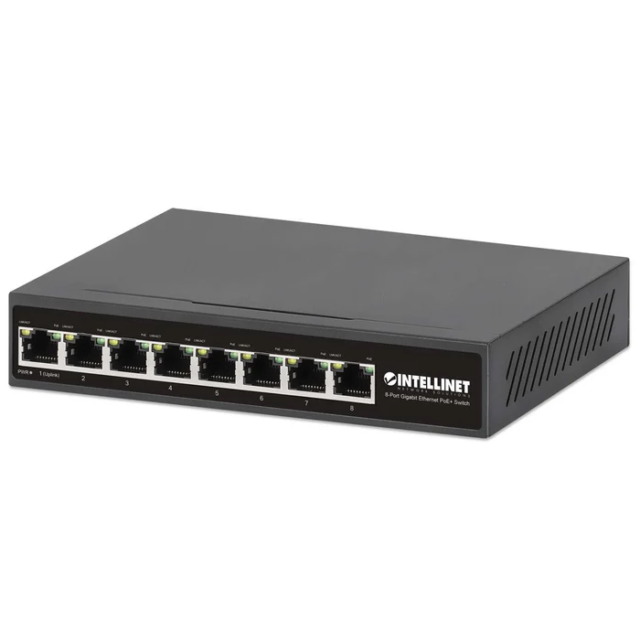 INTELLINET - 8-Port Gigabit  Ethernet PoE+ Switch 60W