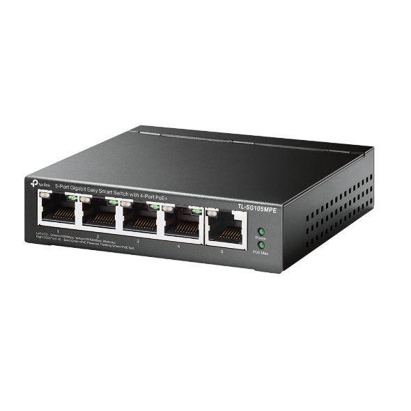 TP-LINK | Switch 5 Port
Gigabit Easy smart switch 4
PoE Ports 120W