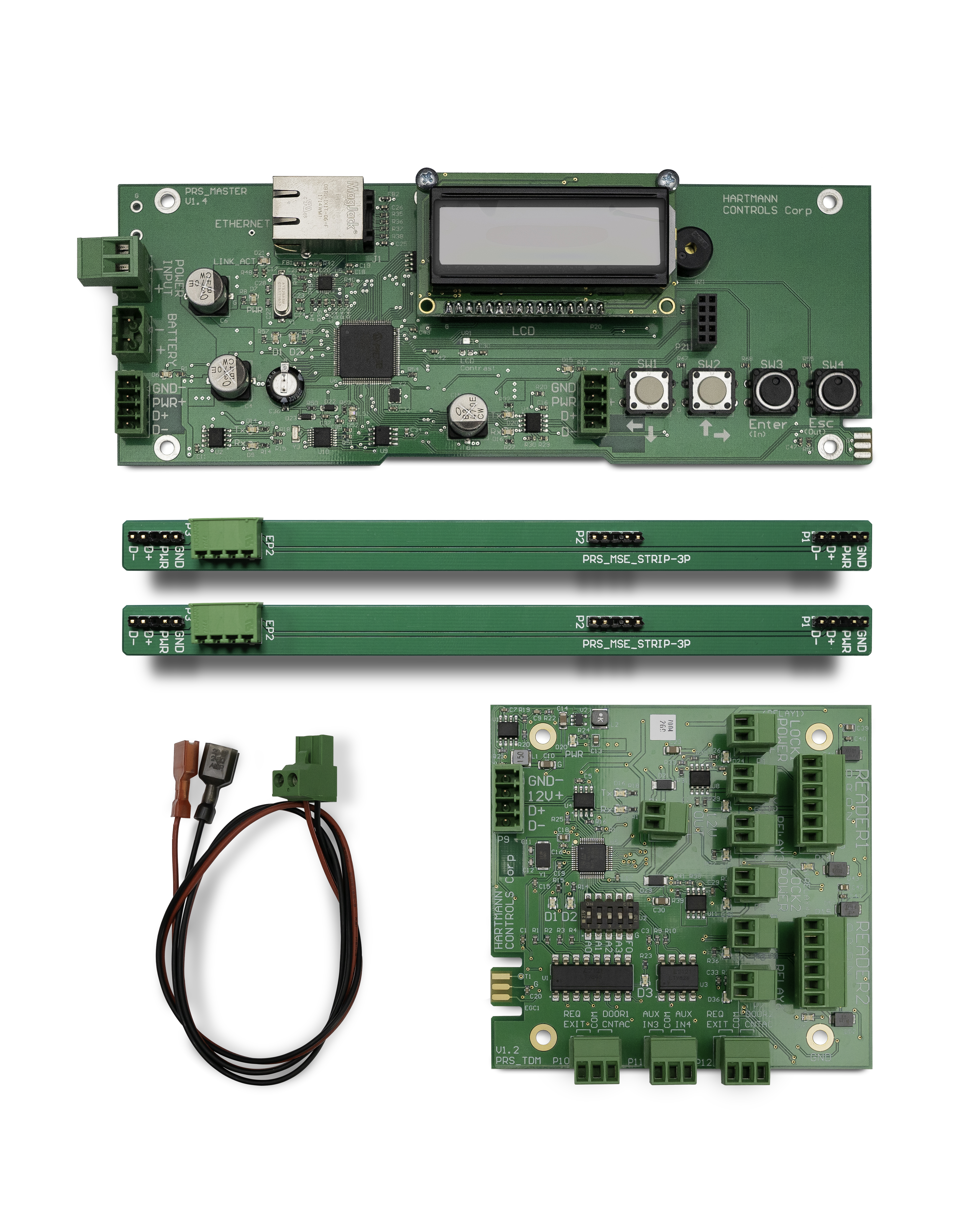 Hartmann Controls | Starter
kit for self-assembly of a
Trove kit. includes 1 PRS
Master 1 PRS-TDM controller
and 2 PRS-STRIPs. Does not
include enclosure or power
supply.