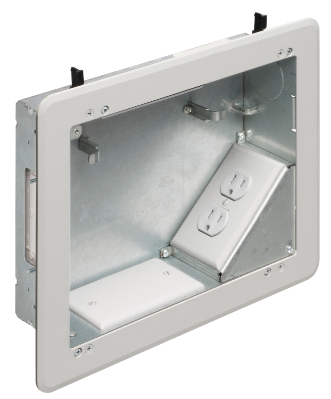 Arlington - TV Box 8&quot; X 10&quot; Steel W/Power For Studs