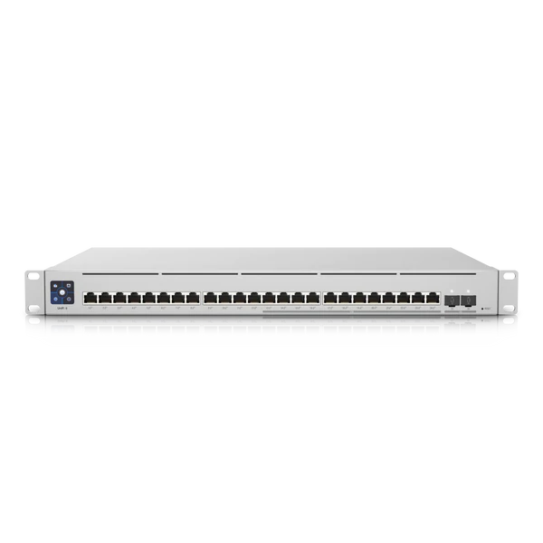 Ubiquiti | Enterprise Switch
12 GbE PoE+ Ports, 12 2.5GbE
PoE+ Ports 2 10G SFP Ports
Single Row RJ45