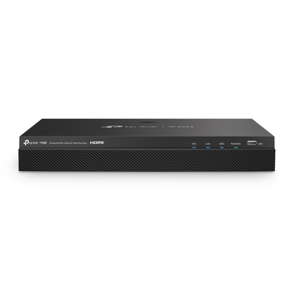 TP-LINK - VIGI 8 Channel NVR  PoE+ 2 SATA 16TB Max