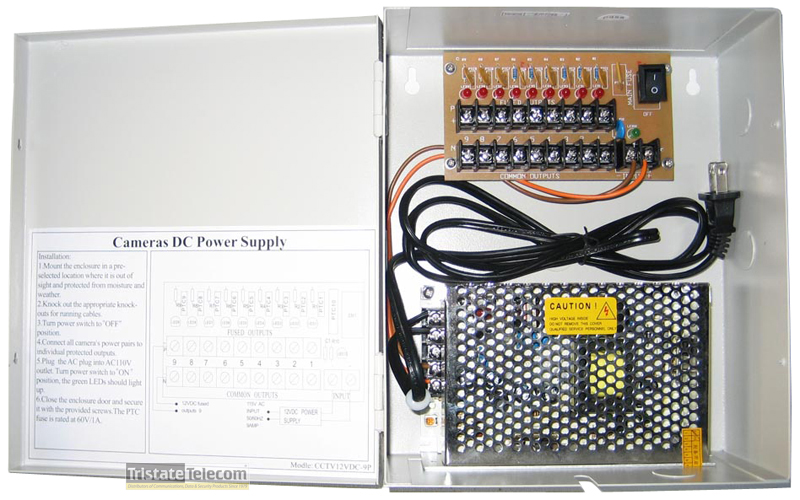 Power Supply 12VDC 10 Amp 4
CH PTC Fuse