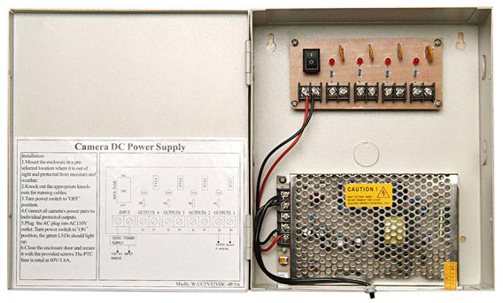 TRISTATE | Power Supply 12VDC 5 Amp 4 CH PTC Fuse