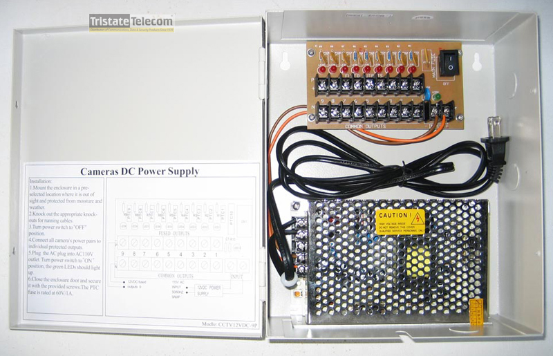 TRISTATE | Power Supply 12VDC 10 Amp 9 CH PTC Fuse