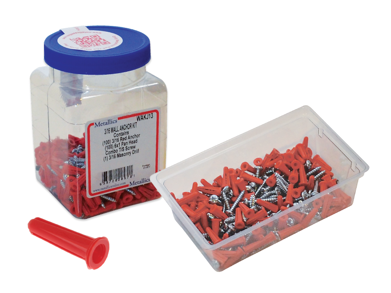 METALLICS - 3/16 Anchor Kit 8X1&quot;